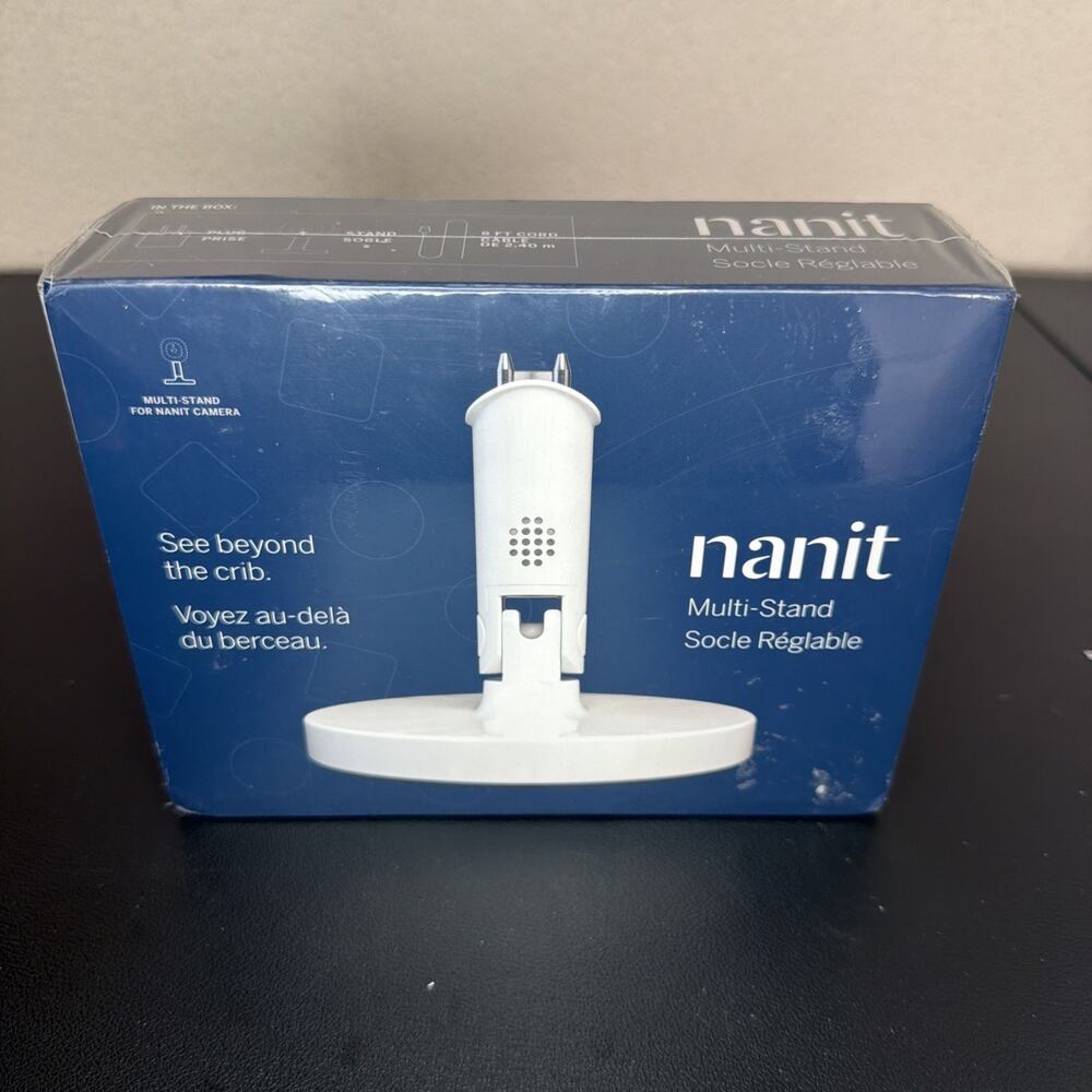 Nanit Multi-Stand for Baby Monitor Camera Silver N102NV w/ 8ft Cord New